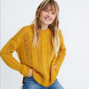 Madewell Windemere Pointelle Pullover Sweater / XL